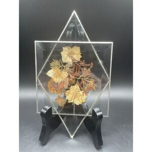 Vintage Dried Flowers Suncatcher Window Ornament